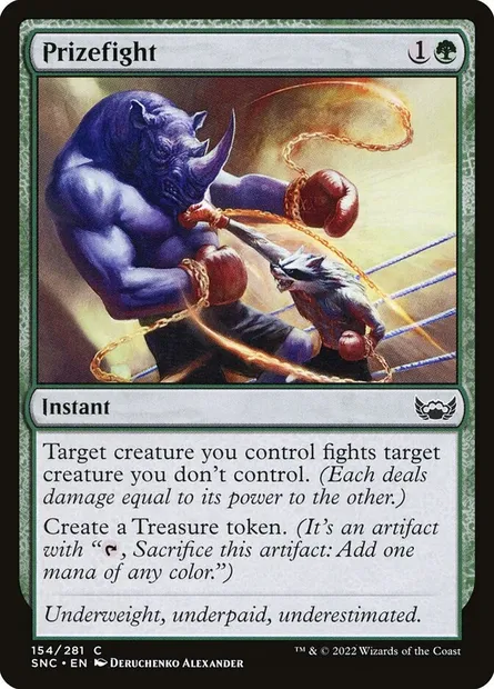 Prizefight, Magic card SNC 154 — Streets of New Capenna set