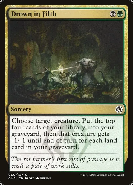Drown in Filth, Magic card GK1 60 — GRN Guild Kit set