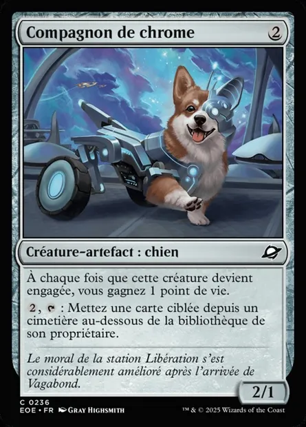 Compagnon de chrome, carte Magic EOE 236 — extension Edge of Eternities