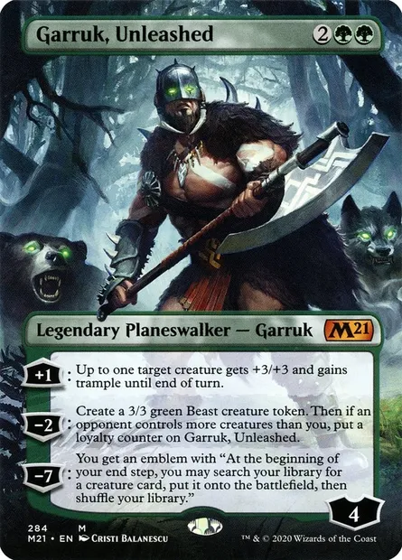 Garruk, Unleashed, Magic card M21 284 — Core Set 2021 set