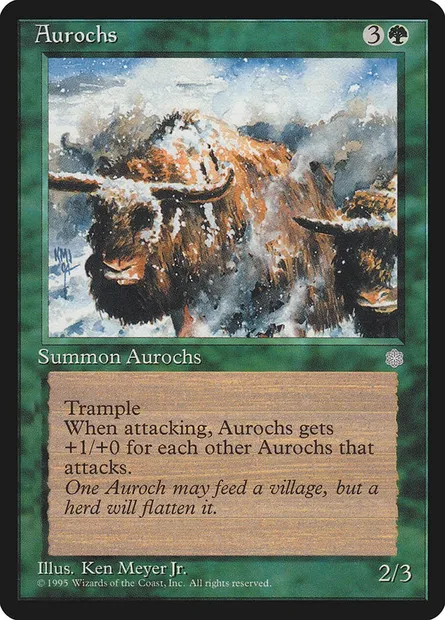 Aurochs, carte Magic ICE 225 — extension Ere Glaciaire
