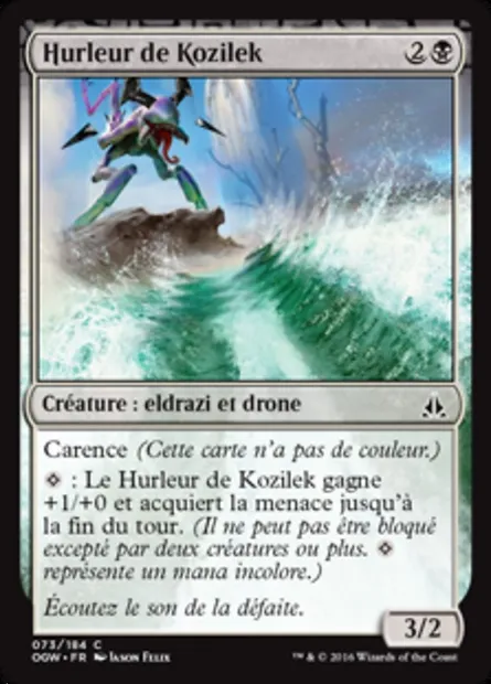 Hurleur de Kozilek, carte Magic OGW 73 — extension Le serment des Sentinelles
