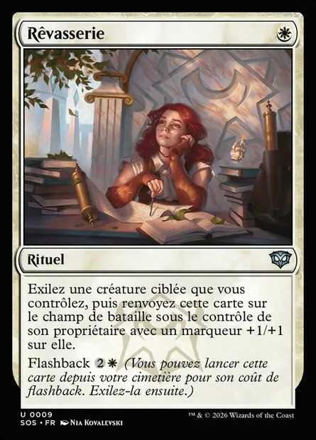 Rêvasserie, carte Magic SOS 9 — extension Secrets of Strixhaven