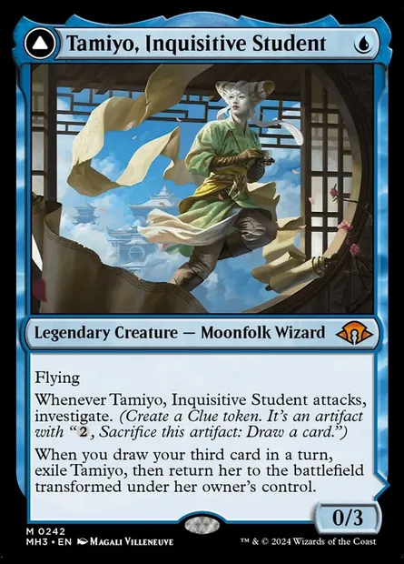 Tamiyo, Inquisitive Student // Tamiyo, Seasoned Scholar, Magic card MH3 242 — Modern Horizons 3 set