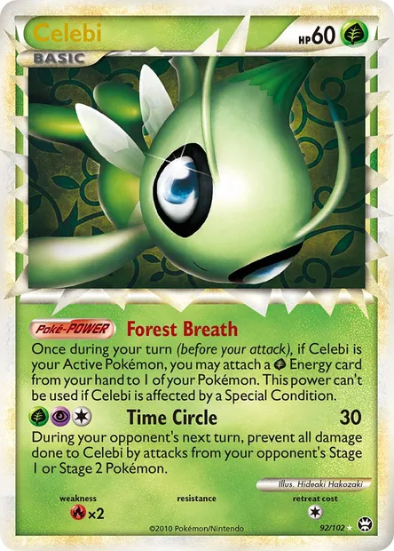 Celebi, Pokémon card TM 92 — Triumphant set