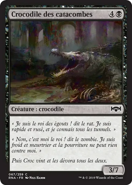 Crocodile des catacombes, carte Magic RNA 67 — extension L'allégeance de Ravnica