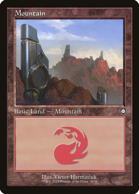 Mountain, Magic card BRC 36 — The Brothers' War Commander set