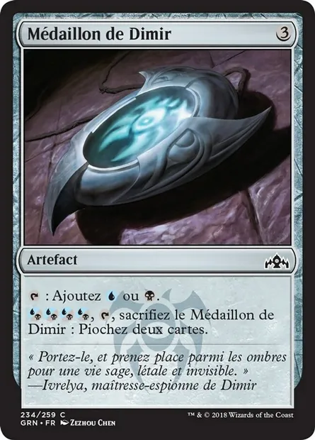 Médaillon de Dimir, carte Magic GRN 234 — extension Les Guildes de Ravnica