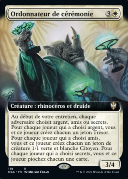 Ordonnateur de cérémonie, carte Magic NCC 119 — extension New Capenna Commander