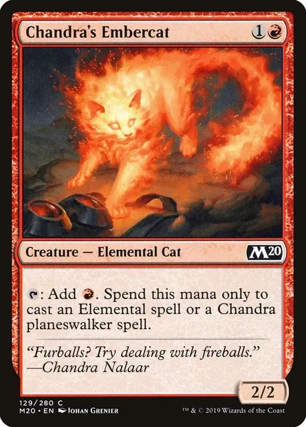 Chandra's Embercat, Magic card M20 129 — Core Set 2020 set