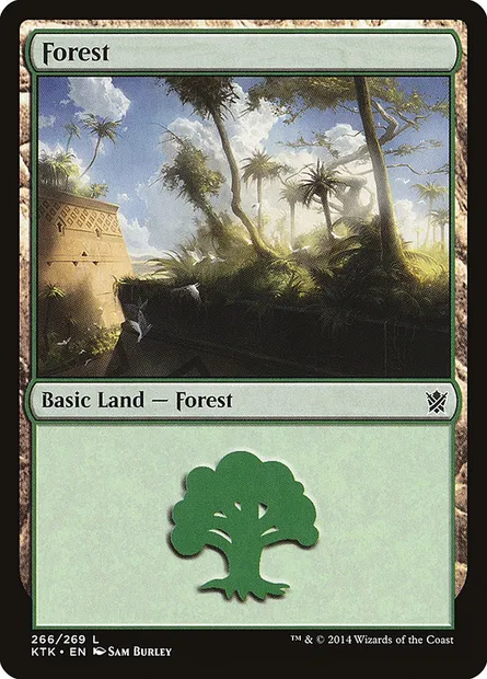 Forest, Magic card KTK 266 — Khans of Tarkir set