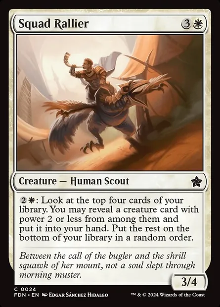 Squad Rallier, Magic card FDN 24 — Foundations set