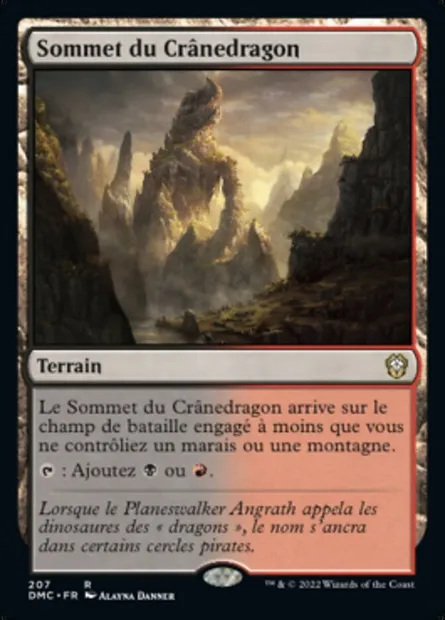 Sommet du Crânedragon, carte Magic DMC 207 — extension Dominaria United Commander