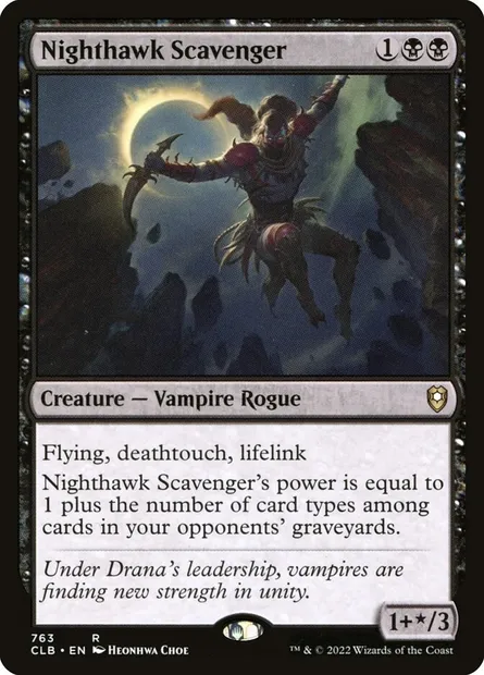Nighthawk Scavenger, Magic card CLB 763 — Commander Legends: Battle for Baldur's Gate set