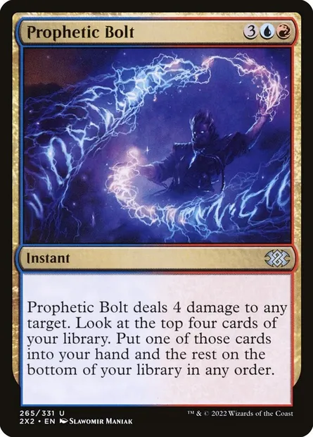 Prophetic Bolt, Magic card 2X2 265 — Double Masters 2022 set