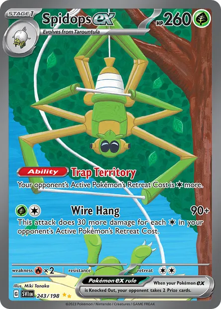 Spidops ex, Pokémon card SVI 243 — Scarlet & Violet set