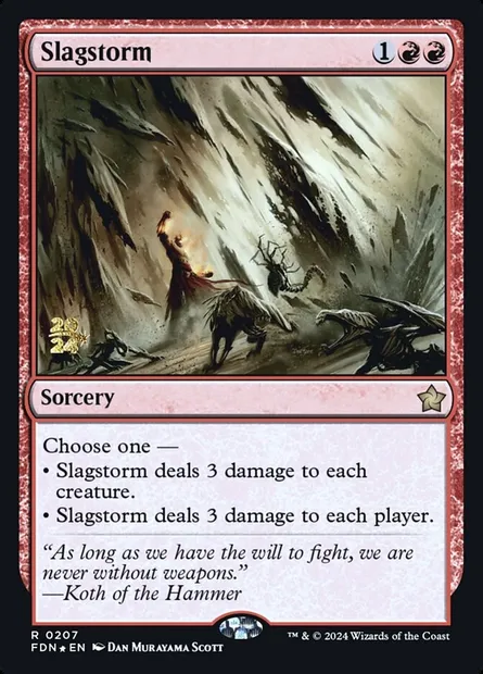 Slagstorm, Magic card PFDN 207s — Foundations Promos set