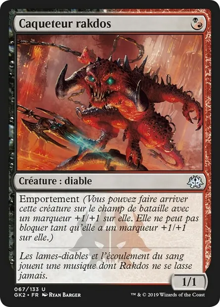 Caqueteur rakdos, carte Magic GK2 67 — extension RNA Guild Kit