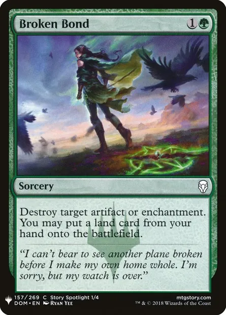 Broken Bond, Magic card PLST DOM-157 — The List set
