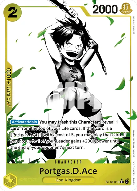 Portgas.D.Ace, One Piece card ST13-010 — The Three Brothers set