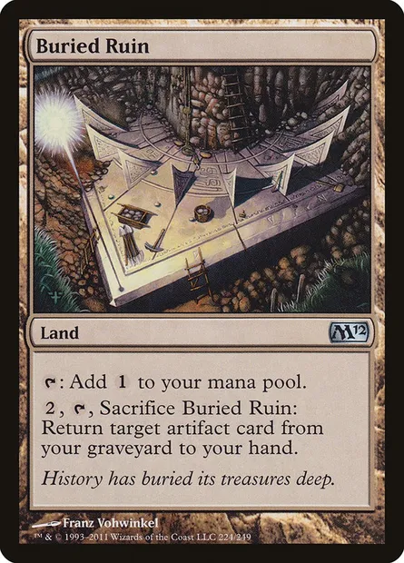 Buried Ruin, Magic card M12 224 — Magic 2012 set