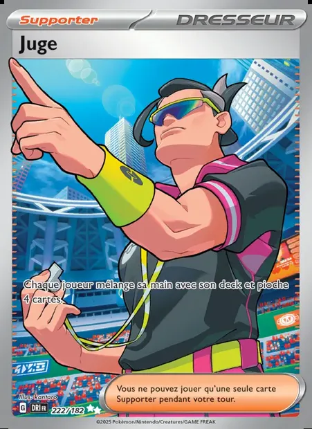 Juge, carte Pokémon DRI 222 — extension Rivalités Destinées