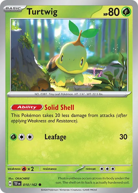 Turtwig, Pokémon card TEF 010 — Temporal Forces set