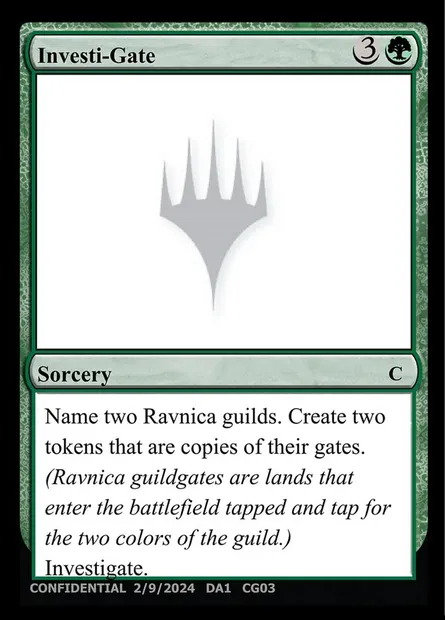 Investi-Gate, carte Magic UNK CG03c — extension Unknown Event