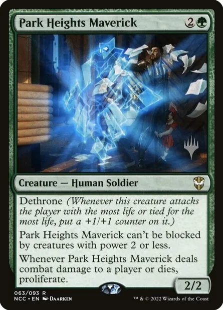 Park Heights Maverick, Magic card PNCC 63p — New Capenna Commander Promos set