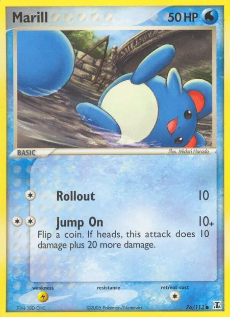Marill, Pokémon card DS 76 — Delta Species set