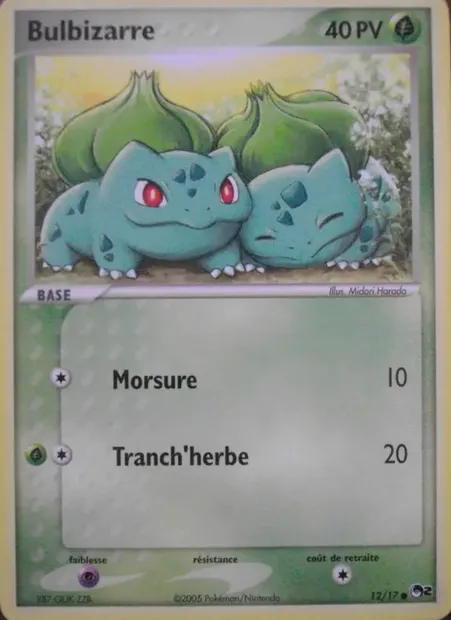 Bulbizarre, carte Pokémon P2 12 — extension POP Série 2