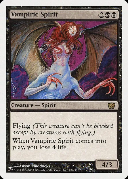 Vampiric Spirit, Magic card 8ED 170 — Eighth Edition set