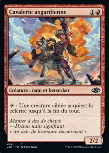 Cavalerie axgardienne, carte Magic J22 494 — extension Jumpstart 2022