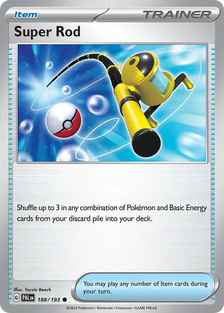 Super Rod, Pokémon card PAL 188 — Paldea Evolved set
