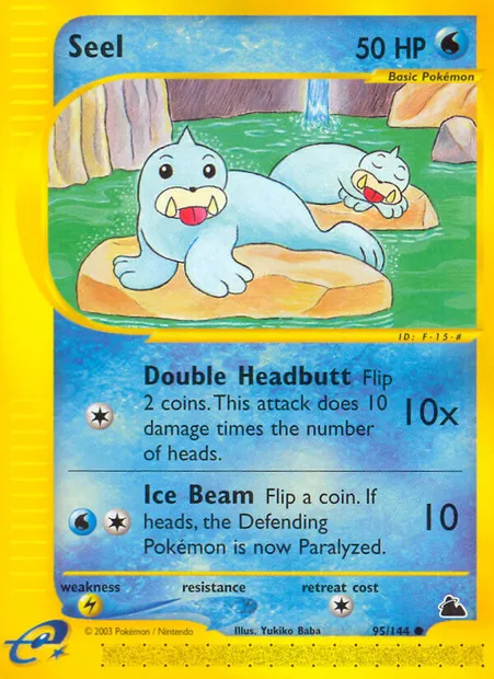 Seel, Pokémon card SK 95 — Skyridge set