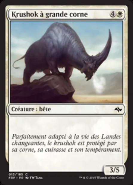 Krushok à grande corne, carte Magic FRF 13 — extension Destin reforgé