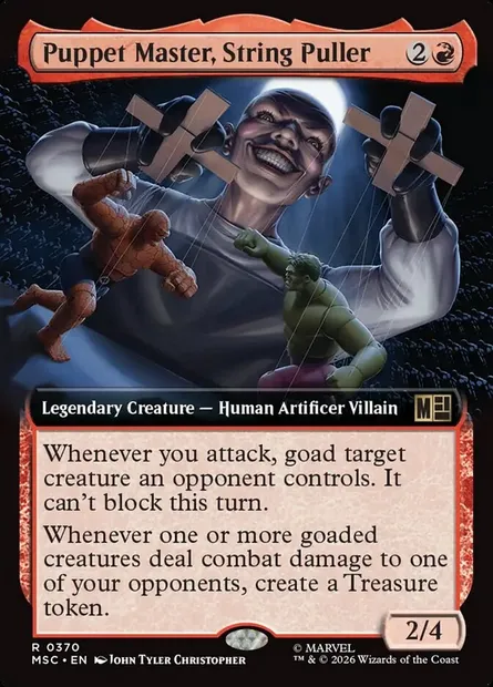 Puppet Master, String Puller, Magic card MSC 370 — Marvel Super Heroes Commander set