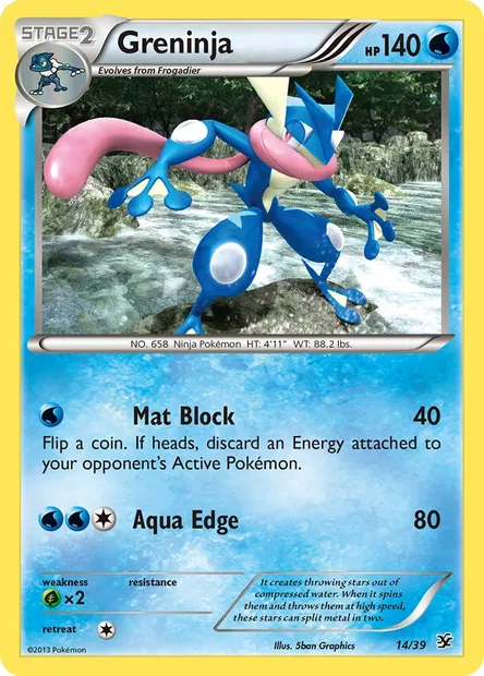 Greninja, Pokémon card KSS 14 — Kalos Starter Set set