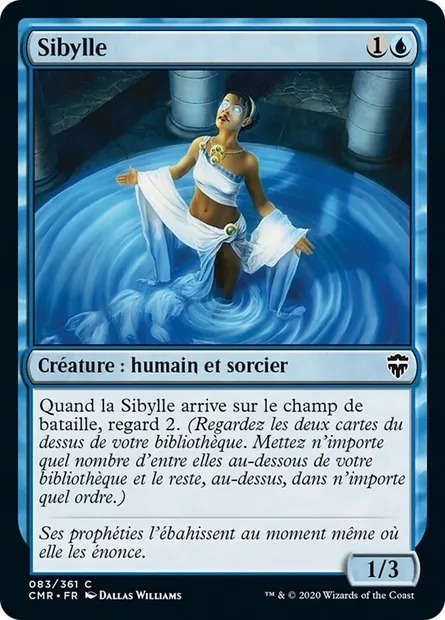Sibylle, carte Magic CMR 83 — extension Commander Legends