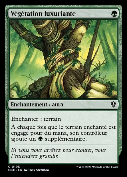 Végétation luxuriante, carte Magic MKC 195 — extension Murders at Karlov Manor Commander