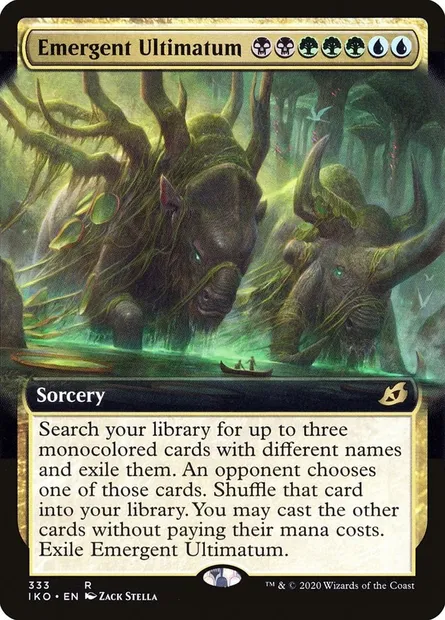Emergent Ultimatum, Magic card IKO 333 — Ikoria: Lair of Behemoths set