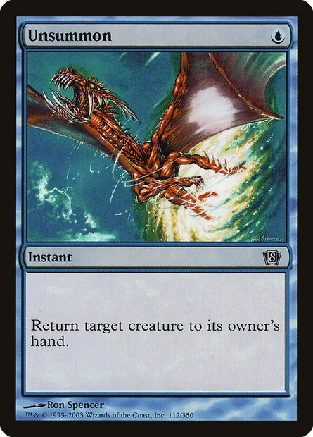 Unsummon, Magic card 8ED 112★ — Eighth Edition set