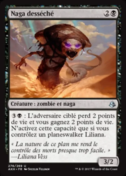 Naga desséché, carte Magic AKH 276 — extension Amonkhet