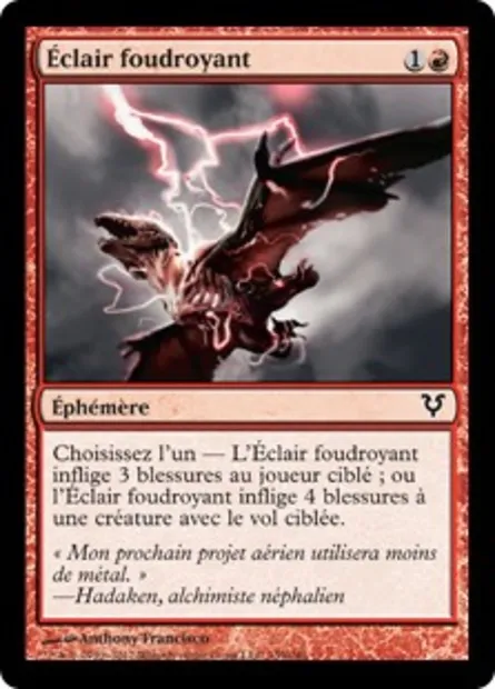 Éclair foudroyant, carte Magic AVR 159 — extension Avacyn ressuscitée