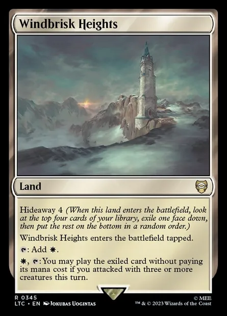 Windbrisk Heights, Magic card LTC 345 — Tales of Middle-earth Commander set