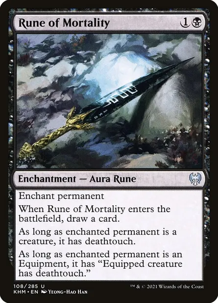 Rune of Mortality, Magic card KHM 108 — Kaldheim set