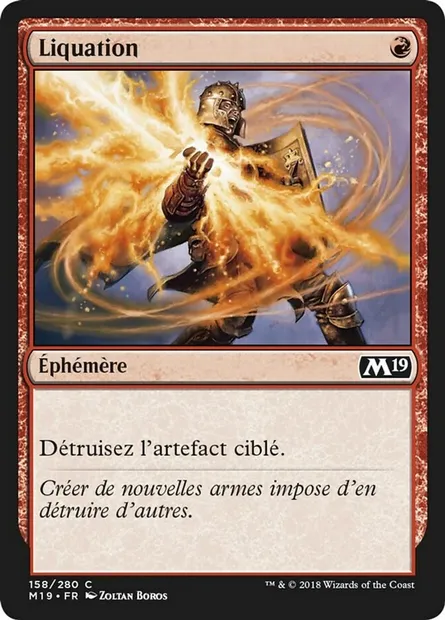 Liquation, carte Magic M19 158 — extension Core Set 2019