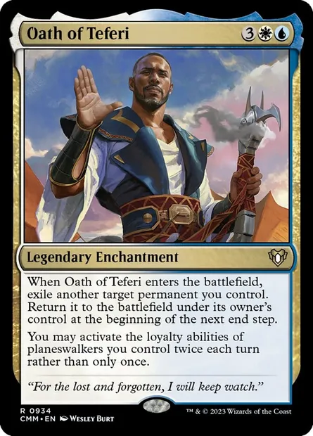 Oath of Teferi, Magic card CMM 934 — Commander Masters set