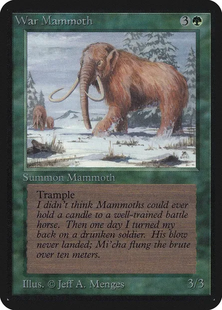 War Mammoth, Magic card LEA 227 — Limited Edition Alpha set