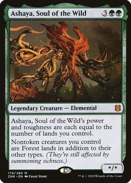 Ashaya, Soul of the Wild, Magic card ZNR 179 — Zendikar Rising set
